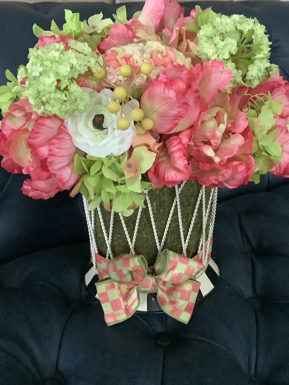 MacKenzie Childs Blushing Bouquet Summer Floral Arrangement